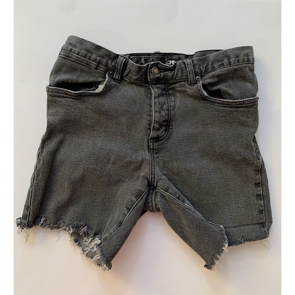 KR3W Denim Shorts - Faded Black/Gray (Tag Size 32 - Fits Size 30)